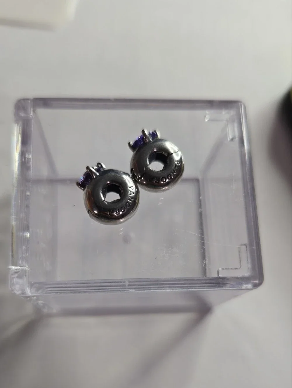 Pandora Purple Clips Pair - Picture 2 of 5